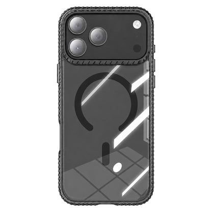 For iPhone 18 Pro / 17 Pro Kylin Pattern Transparent Magnetic Phone Case - Transparent Black - EDA009693102A