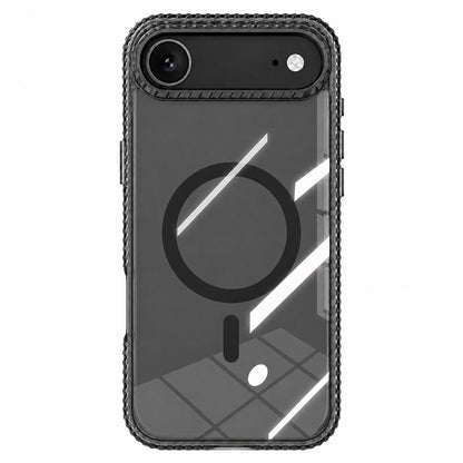For iPhone Air Kylin Pattern Transparent Magnetic Phone Case - Transparent Black - EDA009693104A