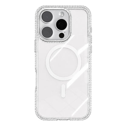 For iPhone 16 Pro Max Kylin Pattern Transparent Magnetic Phone Case - Transparent - EDA009693105C