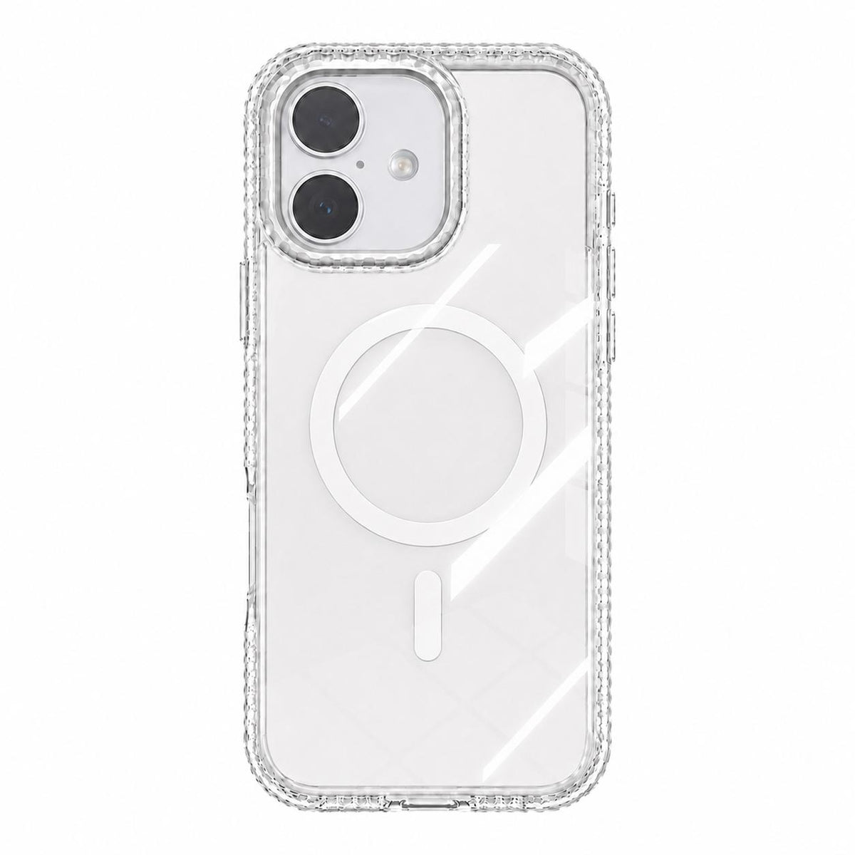 For iPhone 16 Kylin Pattern Transparent Magnetic Phone Case - Transparent - EDA009693107C