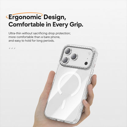 For iPhone Air Kylin Pattern Transparent Magnetic Phone Case - Transparent Black - EDA009693104A