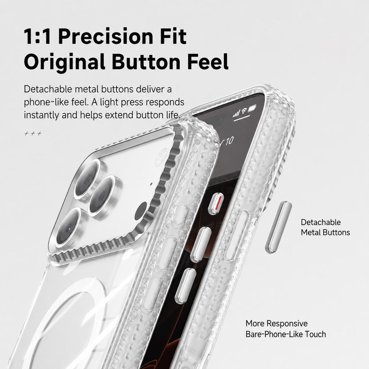 For iPhone 18 Pro / 17 Pro Kylin Pattern Transparent Magnetic Phone Case - Transparent Black - EDA009693102A