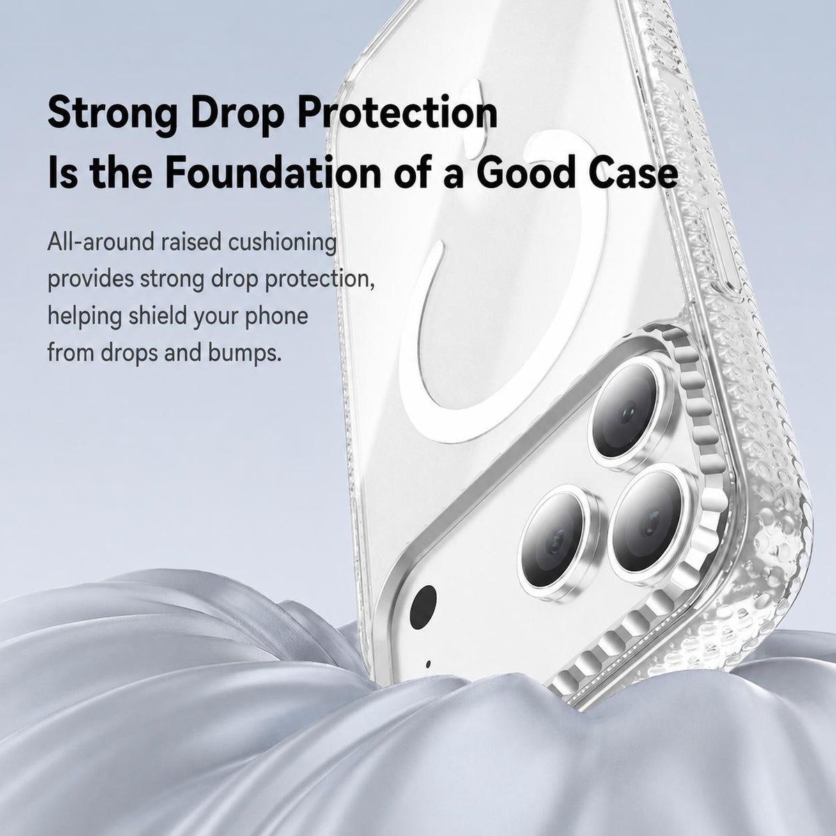 For iPhone 15 Kylin Pattern Transparent Magnetic Phone Case - Transparent Black - EDA009693110A
