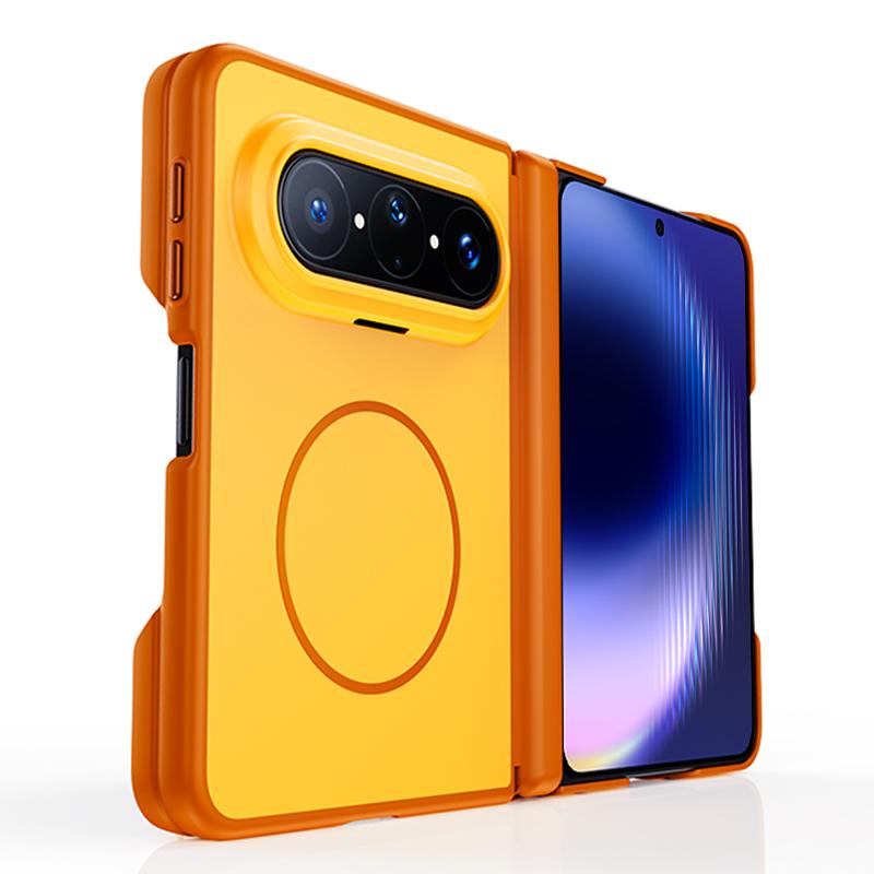 For Huawei Pura X Max Boundless Series Skin Feel Magnetic Full Coverage Phone Case - Orange - EDA009693601A