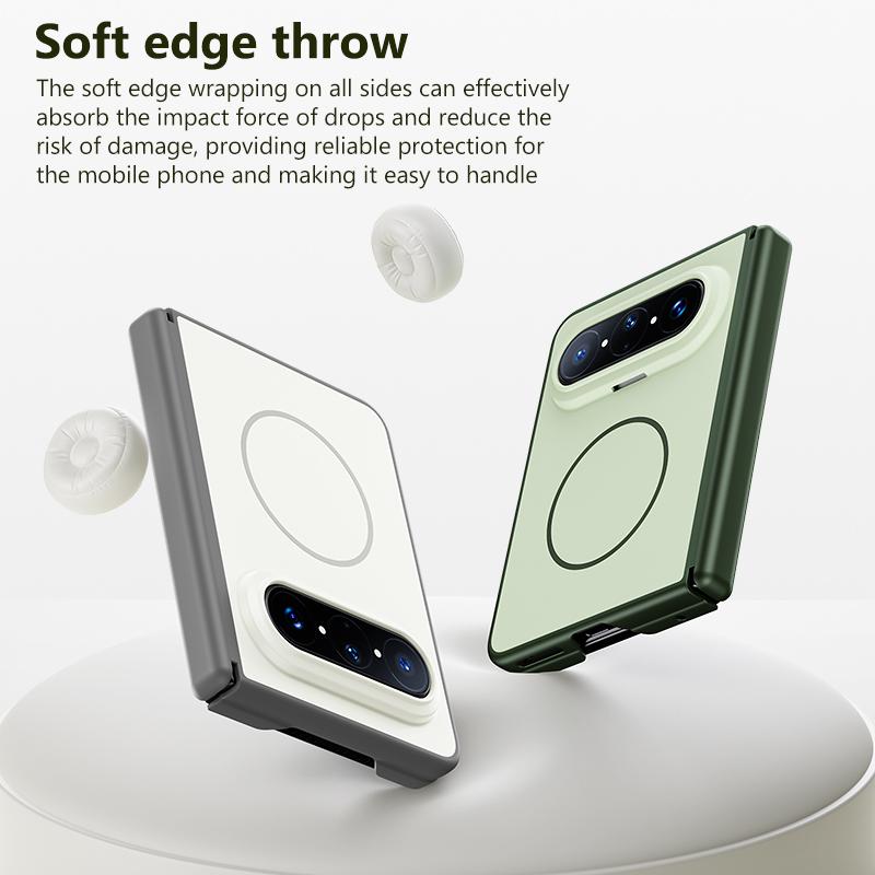 For Huawei Pura X Max Boundless Series Skin Feel Magnetic Full Coverage Phone Case - Orange - EDA009693601A