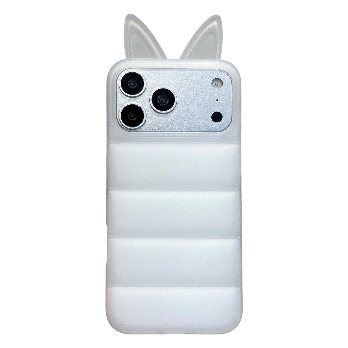 For iPhone 18 Pro Max / 17 Pro Max Foxs Ears Eiderdown TPU Phone Case - Transparent - EDA009693701E
