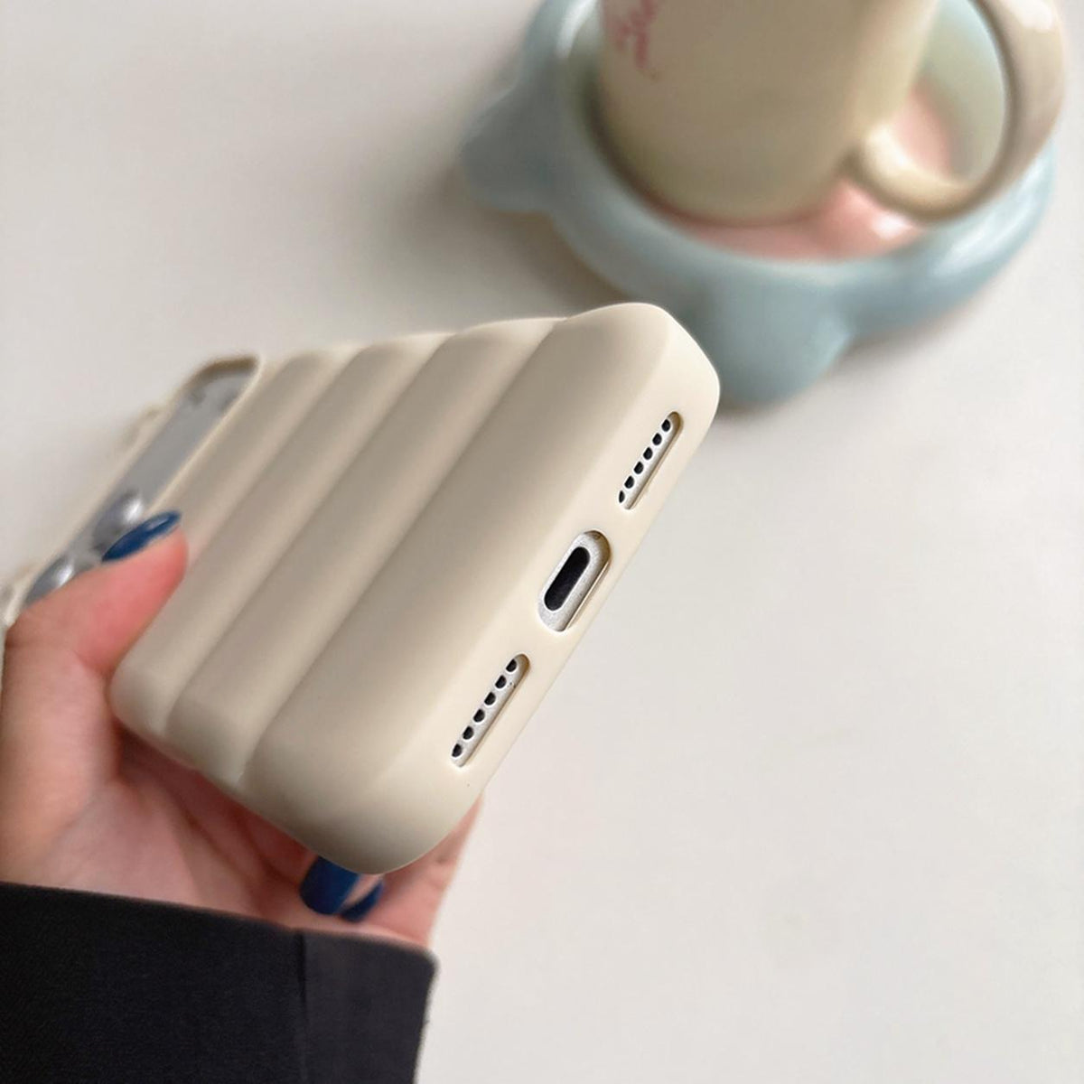 For iPhone 18 Pro Max / 17 Pro Max Foxs Ears Eiderdown TPU Phone Case - Transparent - EDA009693701E