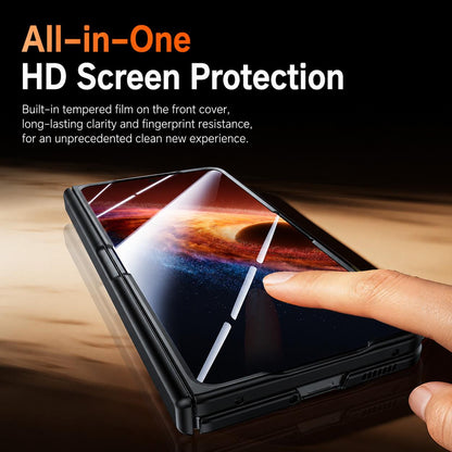 For OPPO Find N6 5G Transparent Lens Holder Hinge Integrated Film Phone Case - Black - EDA009695201A