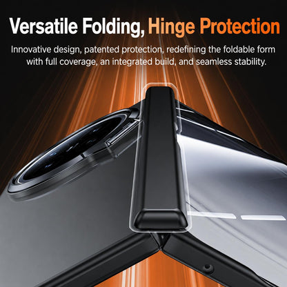 For OPPO Find N6 5G Transparent Lens Holder Hinge Integrated Film Phone Case - Orange - EDA009695201B