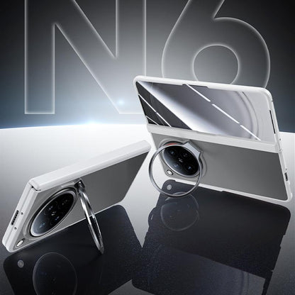 For OPPO Find N6 5G Transparent Lens Holder Hinge Integrated Film Phone Case - White - EDA009695201C