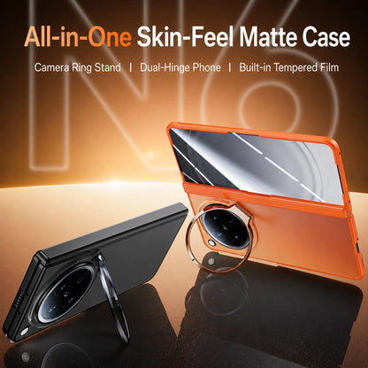 For OPPO Find N6 5G Transparent Lens Holder Hinge Integrated Film Phone Case - White - EDA009695201C