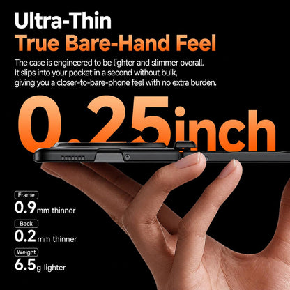 For OPPO Find N6 5G Transparent Hinge Integrated Film 360 Magnetic Ring Holder Phone Case - White - EDA009695401C