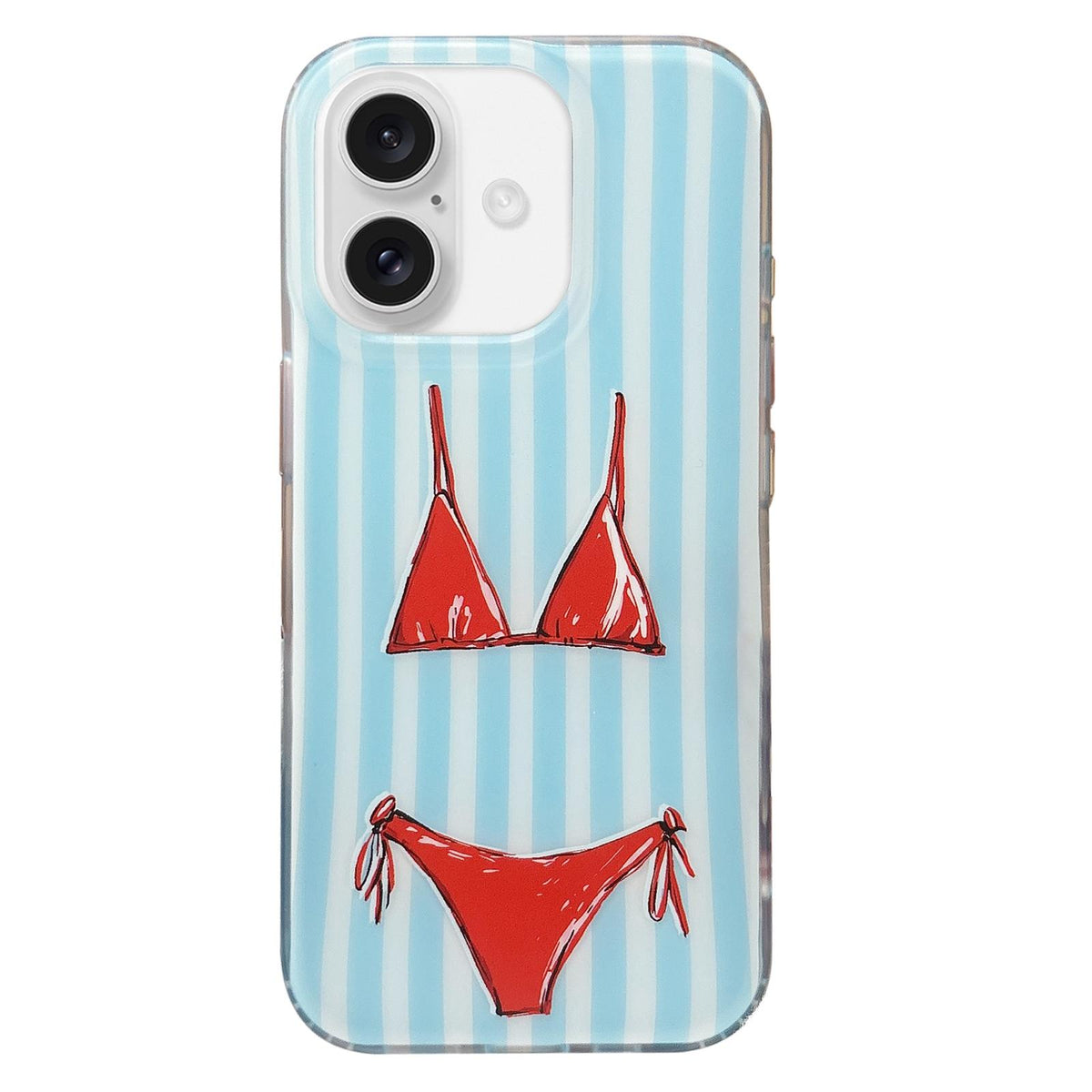 For iPhone 17 Double Layer Frosted Pattern TPU Phone Case - European American Bikinis - EDA009696203C