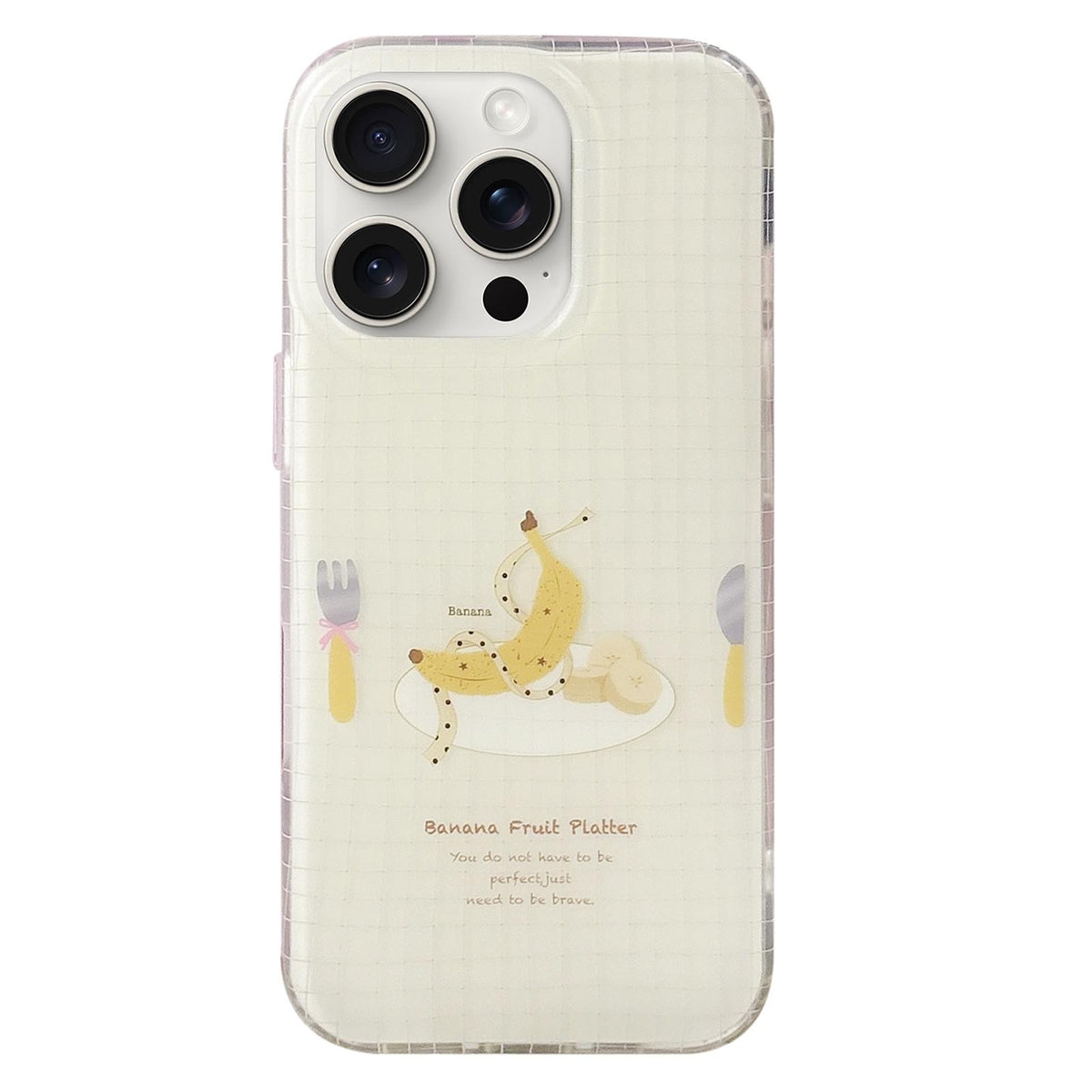 For iPhone 15 Pro Max Double Layer Frosted Pattern TPU Phone Case - Banana Platter - EDA009696208D