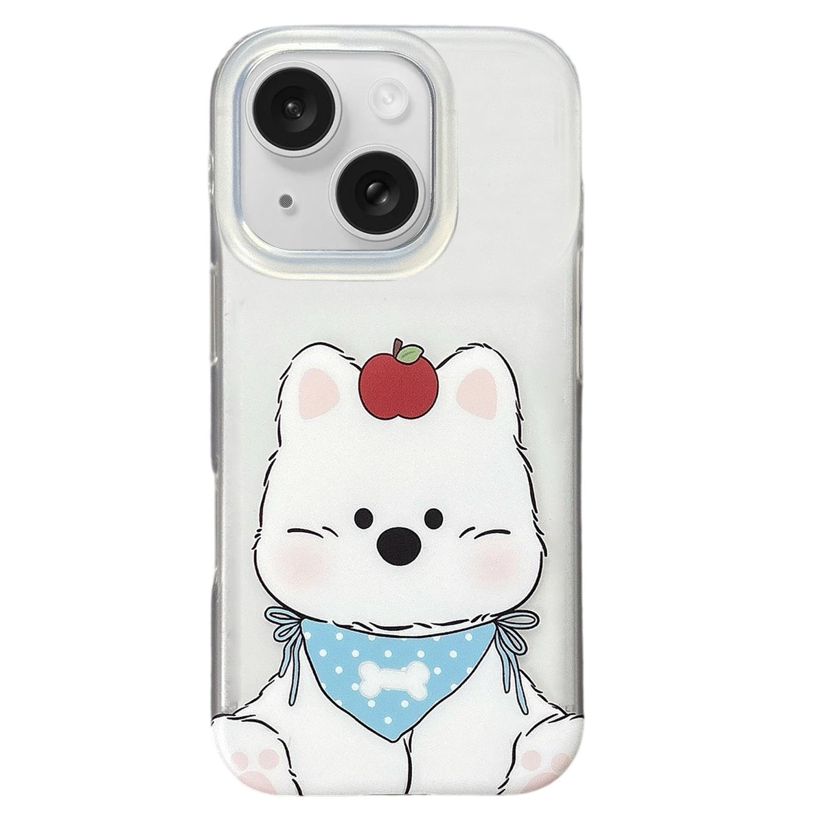 For iPhone 15 Double Layer Frosted Pattern TPU Phone Case - Lovely West Highlands - EDA009696210B