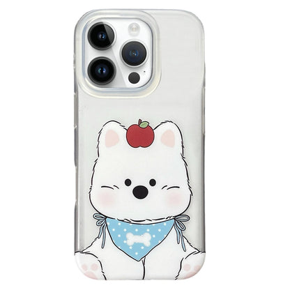 For iPhone 14 Pro Max Double Layer Frosted Pattern TPU Phone Case - Lovely West Highlands - EDA009696213B