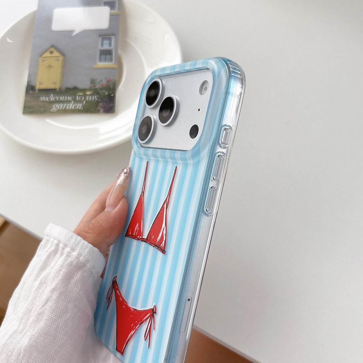 For iPhone 18 Pro / 17 Pro Double Layer Frosted Pattern TPU Phone Case - Leopard Print Strawberry - EDA009696202A