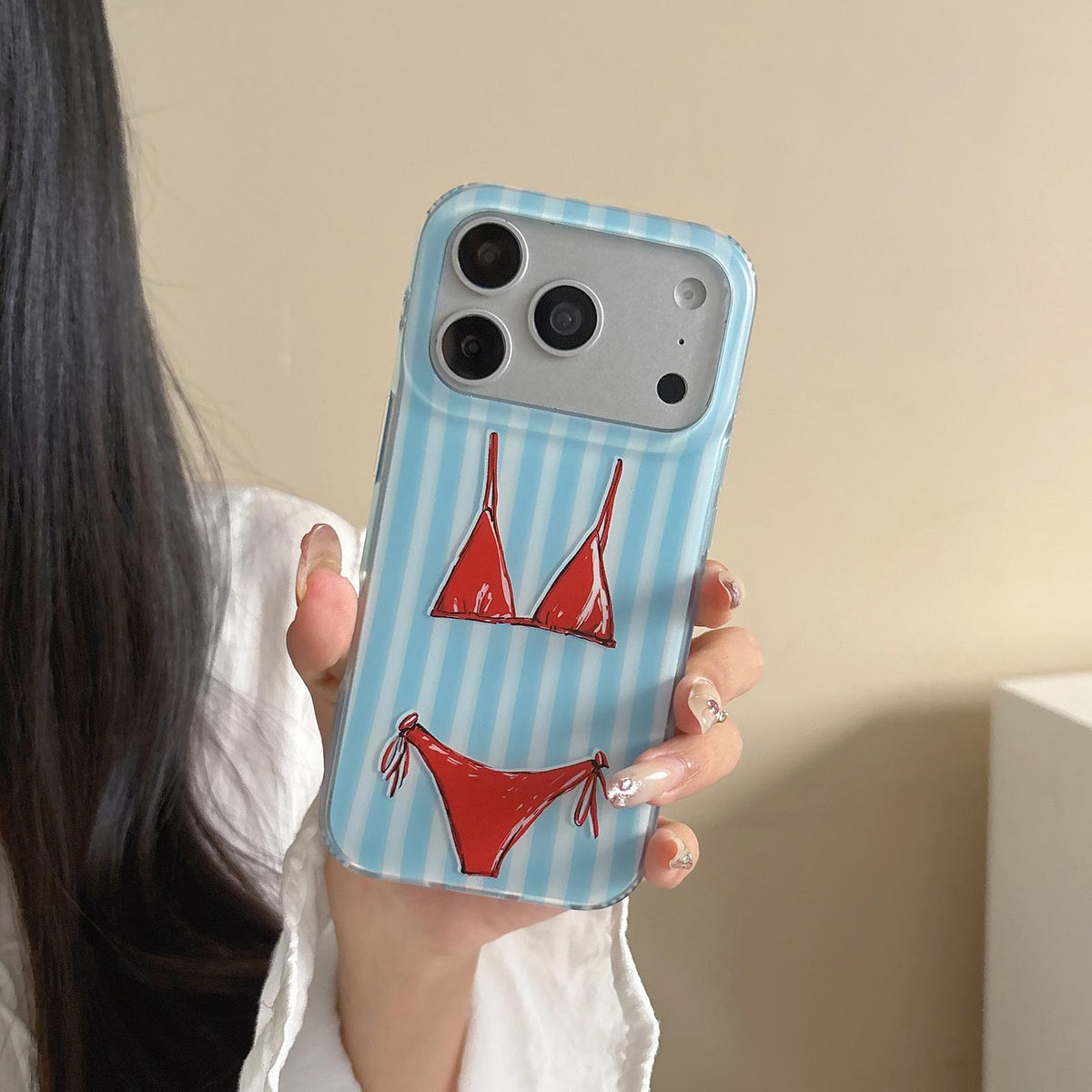 For iPhone 16 Pro Max Double Layer Frosted Pattern TPU Phone Case - Leopard Print Strawberry - EDA009696204A
