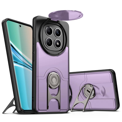For Redmi Note 15 5G/4G Global 164mm Sliding Camera Cover 2 in 1 Rotating Holder Air Bag Shockproof Phone Case - Purple - EDA009696703C