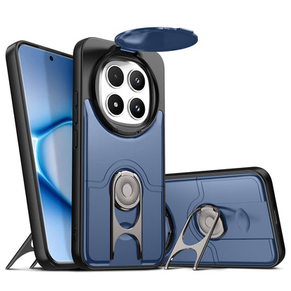 For Redmi Note 15 Pro+ 5G Global 163.3mm Sliding Camera Cover 2 in 1 Rotating Holder Air Bag Shockproof Phone Case - Blue - EDA009696706G