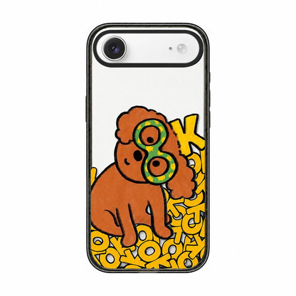 For iPhone Air Cute Dog Pattern Acrylic TPU Phone Case - Brown Curly Haired Puppy - EDA009696804B