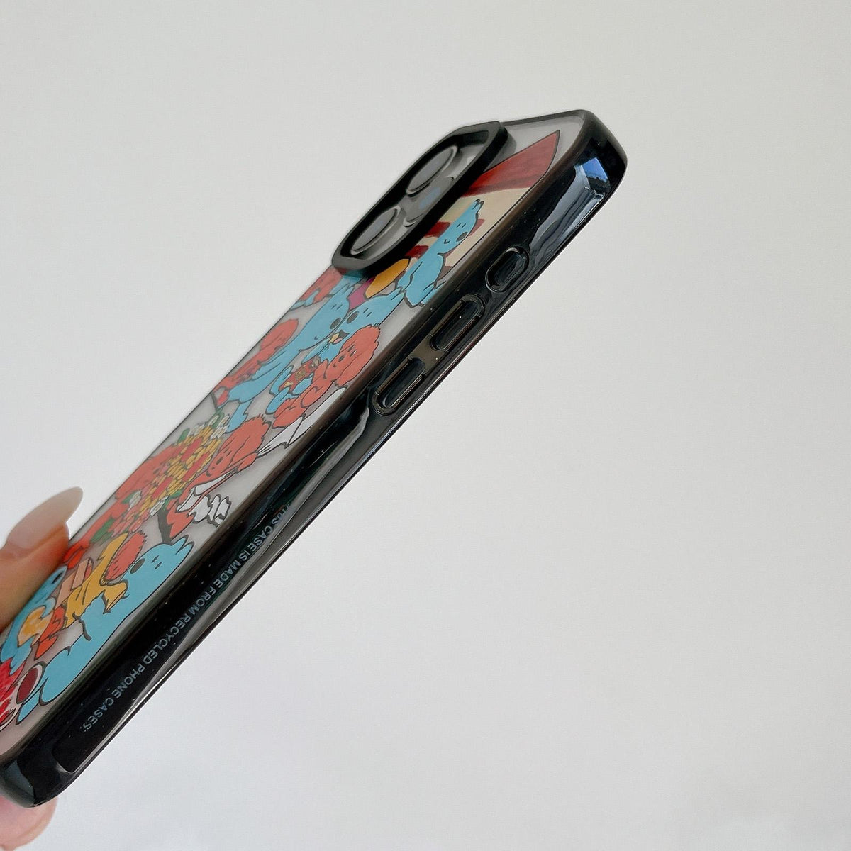 For iPhone 15 Pro Max Cute Dog Pattern Acrylic TPU Phone Case - Blue Puppy Drinking Water - EDA009696809A