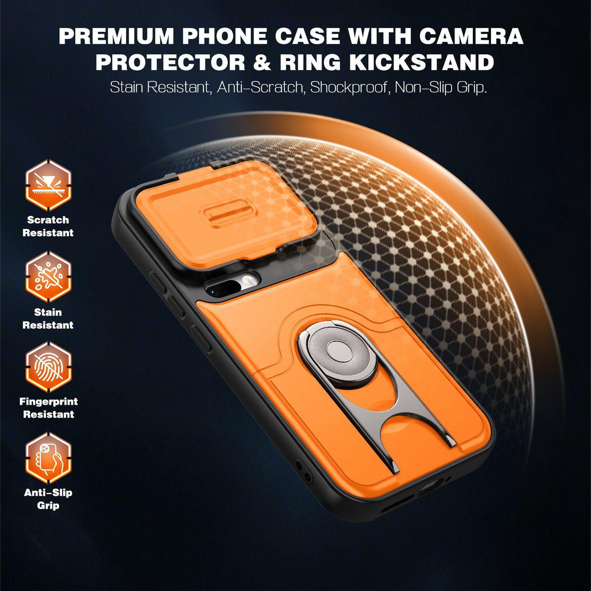 For Xiaomi 17 Pro Max Sliding Camera Cover 2 in 1 Rotating Holder Air Bag Shockproof Phone Case - Black - EDA009697103B