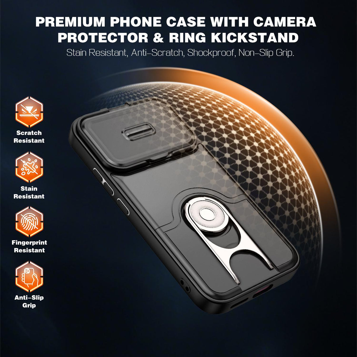 For Xiaomi 17T 5G Sliding Camera Cover 2 in 1 Rotating Holder Air Bag Shockproof Phone Case - Black - EDA009697104B