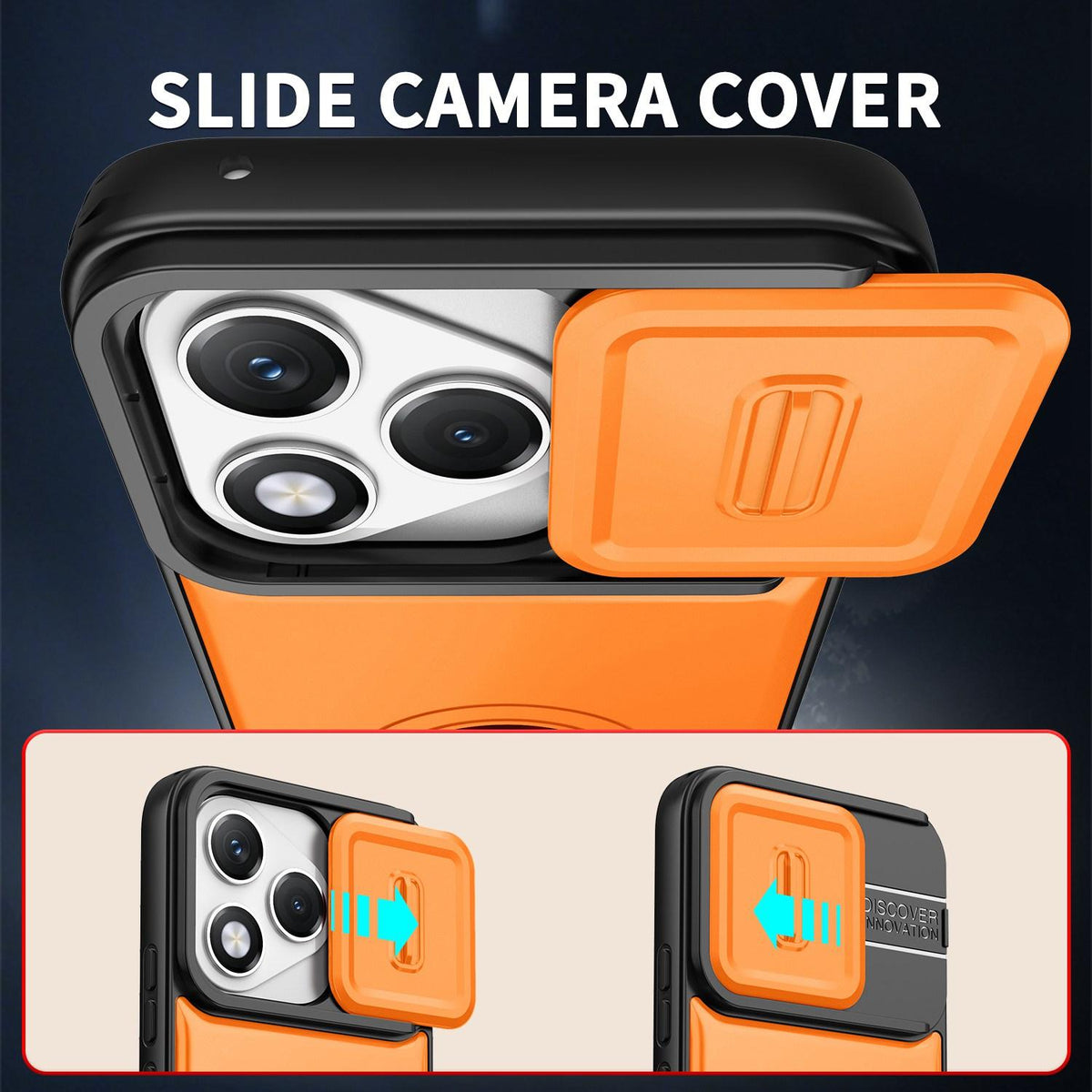 For Honor 400 Lite Global  Sliding Camera Cover 2 in 1 Rotating Holder Air Bag Shockproof Phone Case - Pink - EDA009697402E
