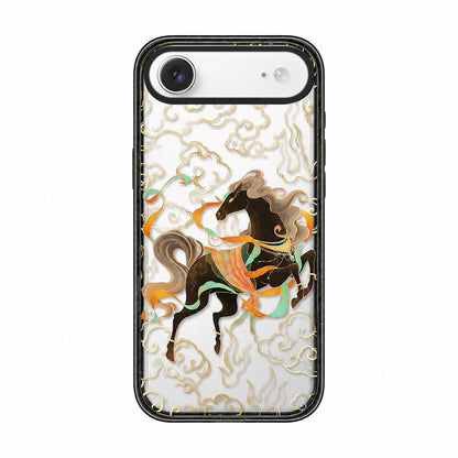 For iPhone Air Chinese Style Horse Acrylic TPU Phone Case - Black Gold Pegasus - EDA009697804C