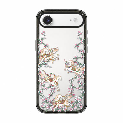 For iPhone Air Chinese Style Horse Acrylic TPU Phone Case - Peach Blossoms Galloping Horses - EDA009697804D