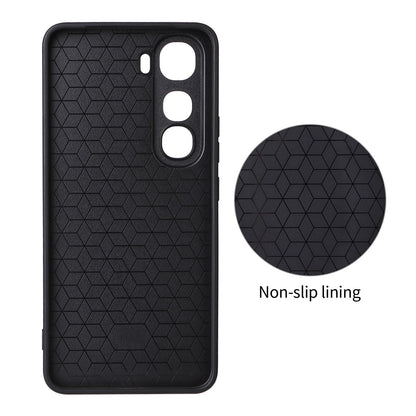 For vivo Y400 / iQOO Z10 Lite 4G Precise Cutout Carbon Fiber Texture Vegan Leather Phone Case - Red - EDA009698505B