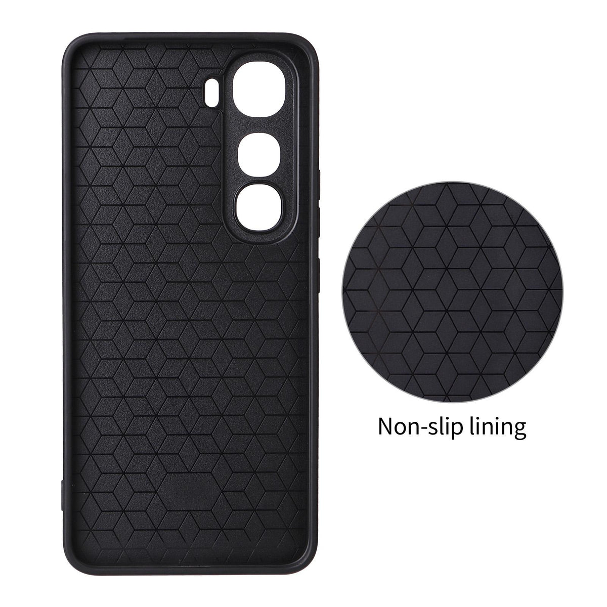 For vivo Y400 / iQOO Z10 Lite 4G Precise Cutout Carbon Fiber Texture Vegan Leather Phone Case - Grey - EDA009698505C