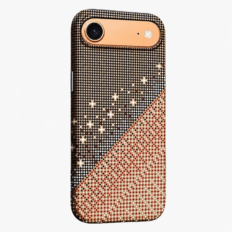 For iPhone Air Asterism Pattern TPU Magnetic Phone Case - Orange - EDA009699603A