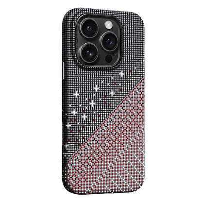 For iPhone 16 Pro Max Asterism Pattern TPU Magnetic Phone Case - Black - EDA009699604B