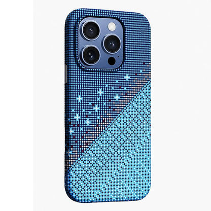 For iPhone 16 Pro Max Asterism Pattern TPU Magnetic Phone Case - Blue - EDA009699604C