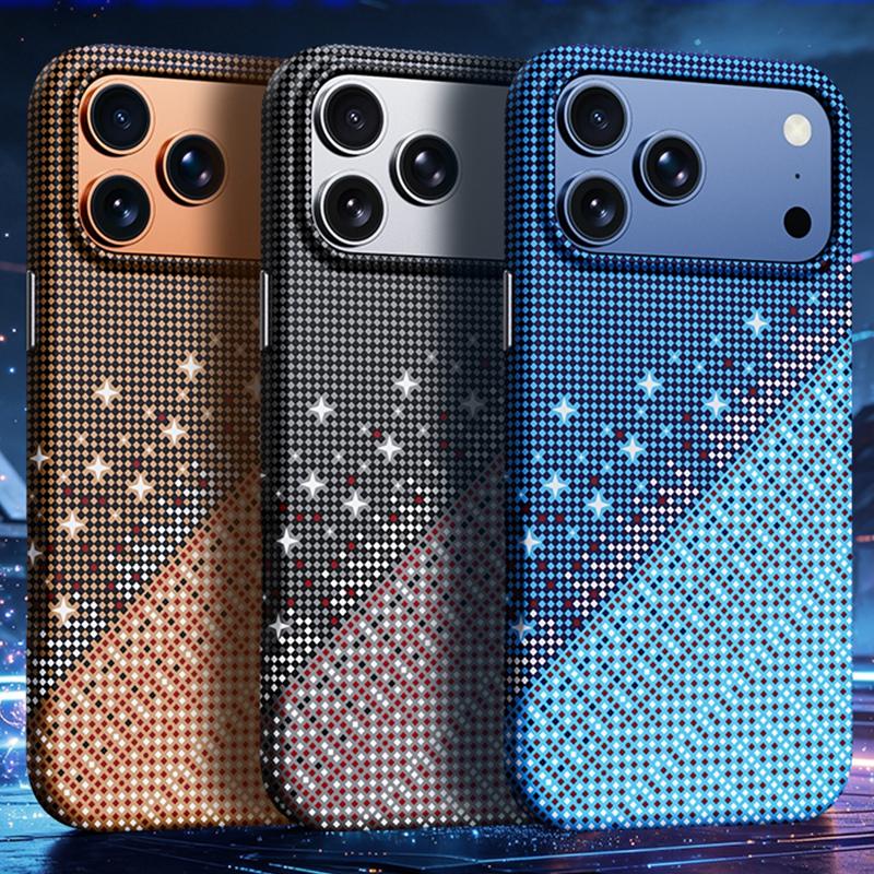 For iPhone 17 Asterism Pattern TPU Magnetic Phone Case - Orange - EDA009699602A