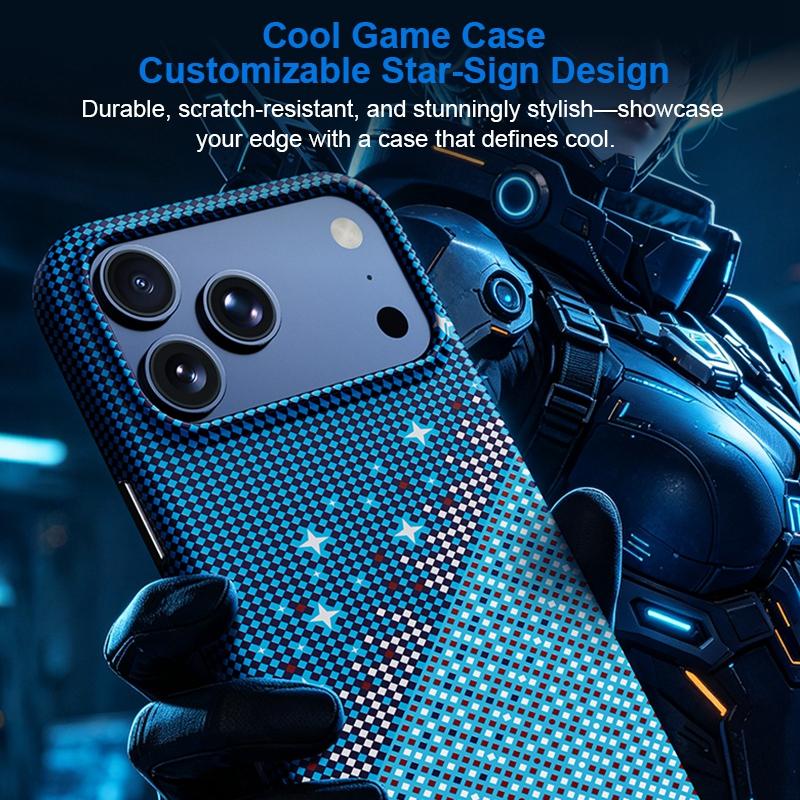 For iPhone 16 Pro Max Asterism Pattern TPU Magnetic Phone Case - Blue - EDA009699604C