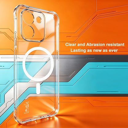 For Honor 600 Smart 5G / X7e Plus 4G / 5G imak Magnetic Shockproof Airbag TPU Phone Case - Transparent - EDA009699802A