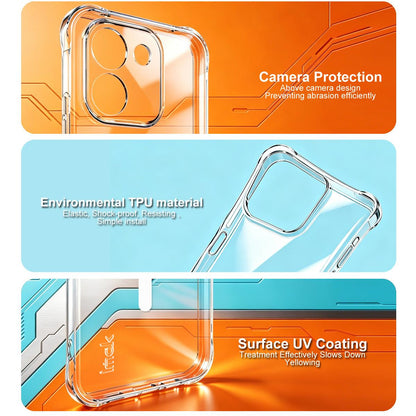 For Honor 600 Smart 5G / X7e Plus 4G / 5G imak Magnetic Shockproof Airbag TPU Phone Case - Transparent - EDA009699802A
