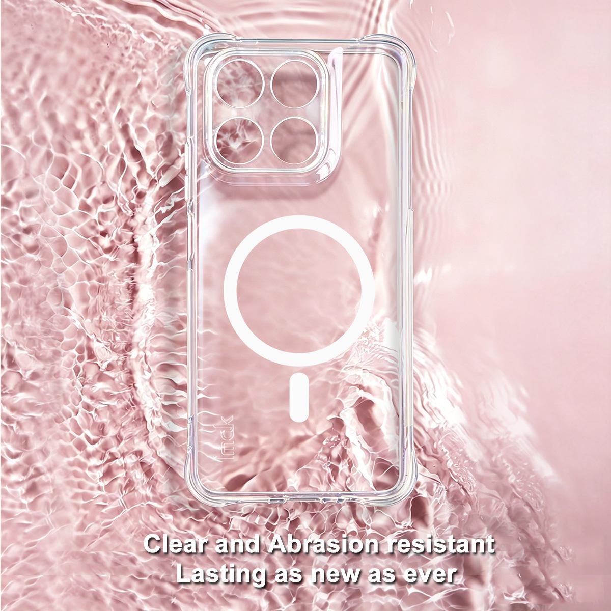For Motorola Moto G37 Power 5G imak Magnetic Shockproof Airbag TPU Phone Case - Transparent - EDA009699903A