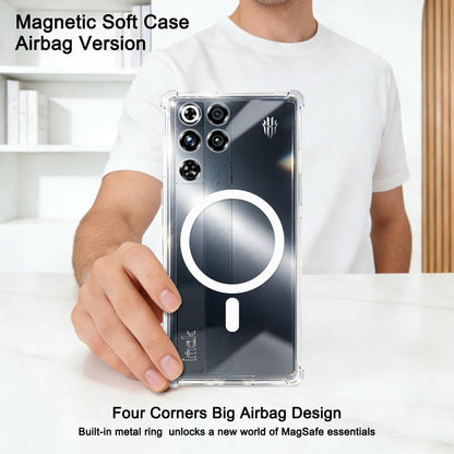 For ZTE nubia RedMagic 11 Pro / 11 Pro+ imak Magnetic Shockproof Airbag TPU Phone Case - Transparent - EDA009700001A