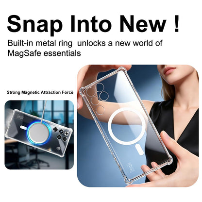 For ZTE nubia RedMagic 11 Pro / 11 Pro+ imak Magnetic Shockproof Airbag TPU Phone Case - Transparent - EDA009700001A