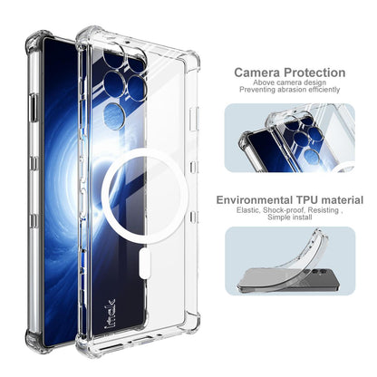 For ZTE nubia RedMagic 11 Pro / 11 Pro+ imak Magnetic Shockproof Airbag TPU Phone Case - Transparent - EDA009700001A
