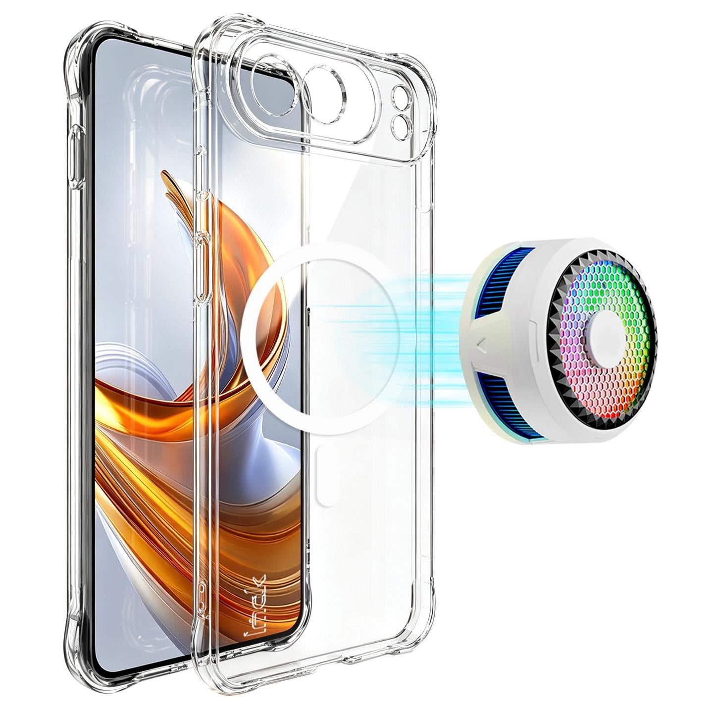 For ZTE nubia Air Pro 5G imak Magnetic Shockproof Airbag TPU Phone Case(Transparent)