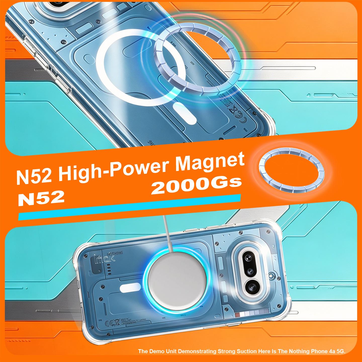 For ZTE nubia Air Pro 5G imak Magnetic Shockproof Airbag TPU Phone Case(Transparent)