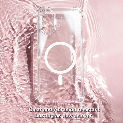 For TCL NxtPaper 70 Pro 5G imak Magnetic Shockproof Airbag TPU Phone Case - Transparent - EDA009700201A