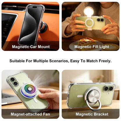 For TCL NxtPaper 70 Pro 5G imak Magnetic Shockproof Airbag TPU Phone Case - Transparent - EDA009700201A