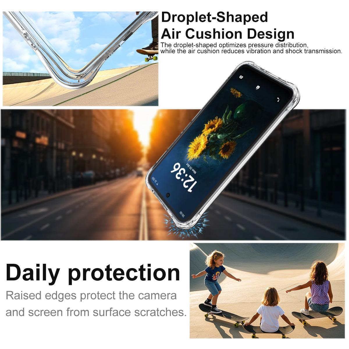 For TCL NxtPaper 70 Pro 5G imak Magnetic Shockproof Airbag TPU Phone Case - Transparent - EDA009700201A