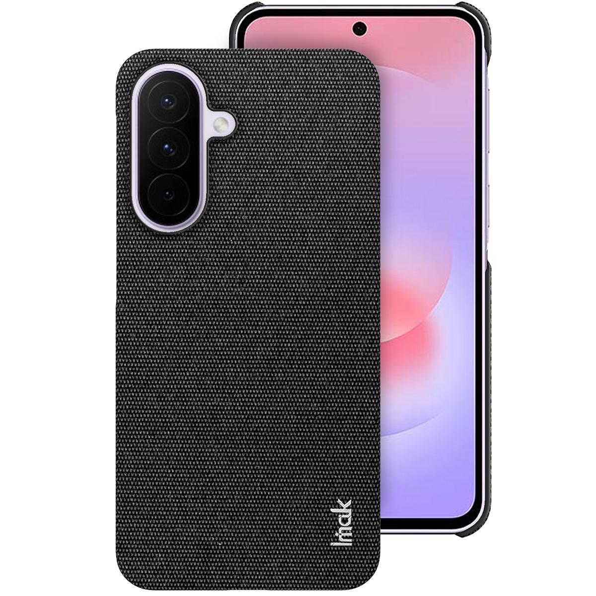 For Galaxy A27 5G imak Ruiyi Series Cloth Texture PU + PC Phone Case - Black - EDA009700301A